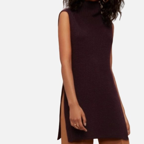 JESS Knit Sleeveless Turtle Neck Sweater -Size S - Picture 2 of 5